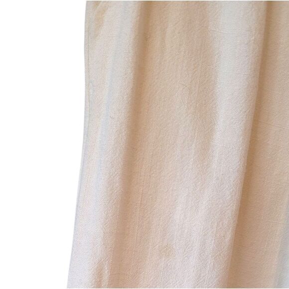 Mable Women's White Linen Blend Flowy Wide Leg Pants Size M - Picture 5 of 6